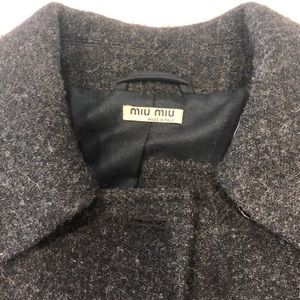 Miu Miu black wool coat size 38